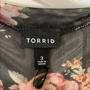 Torrid flowered mesh dress